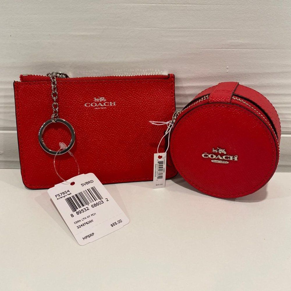 COACH card wallet and matching watch/jewelry case